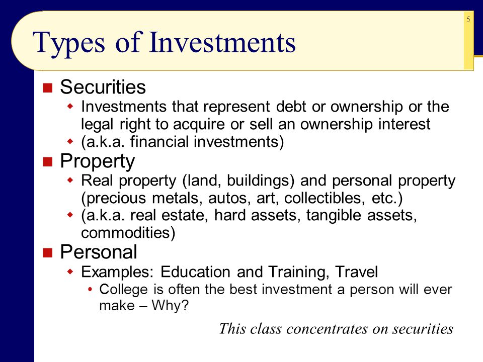 types of investment returns
